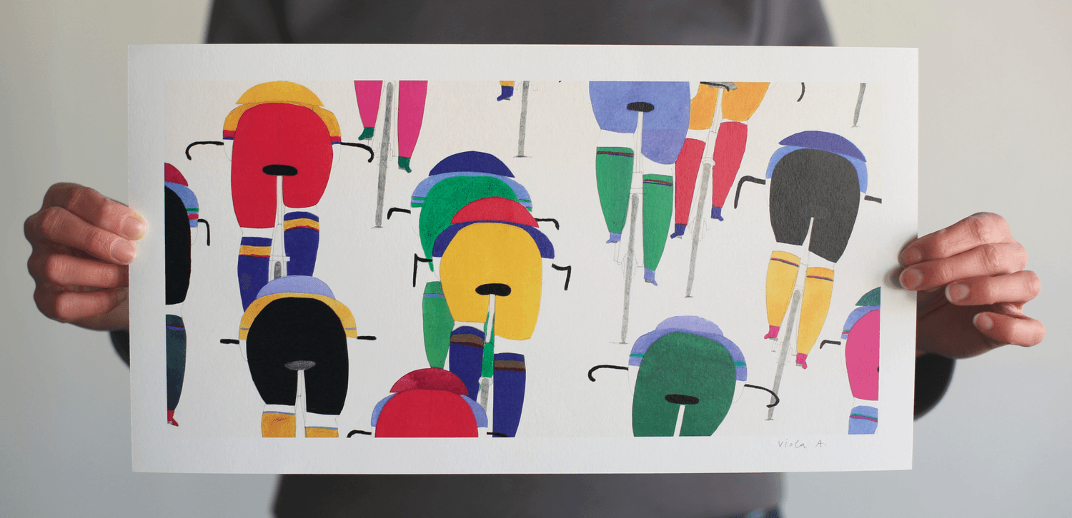 Vue 3 de Pack 3 cyclistes