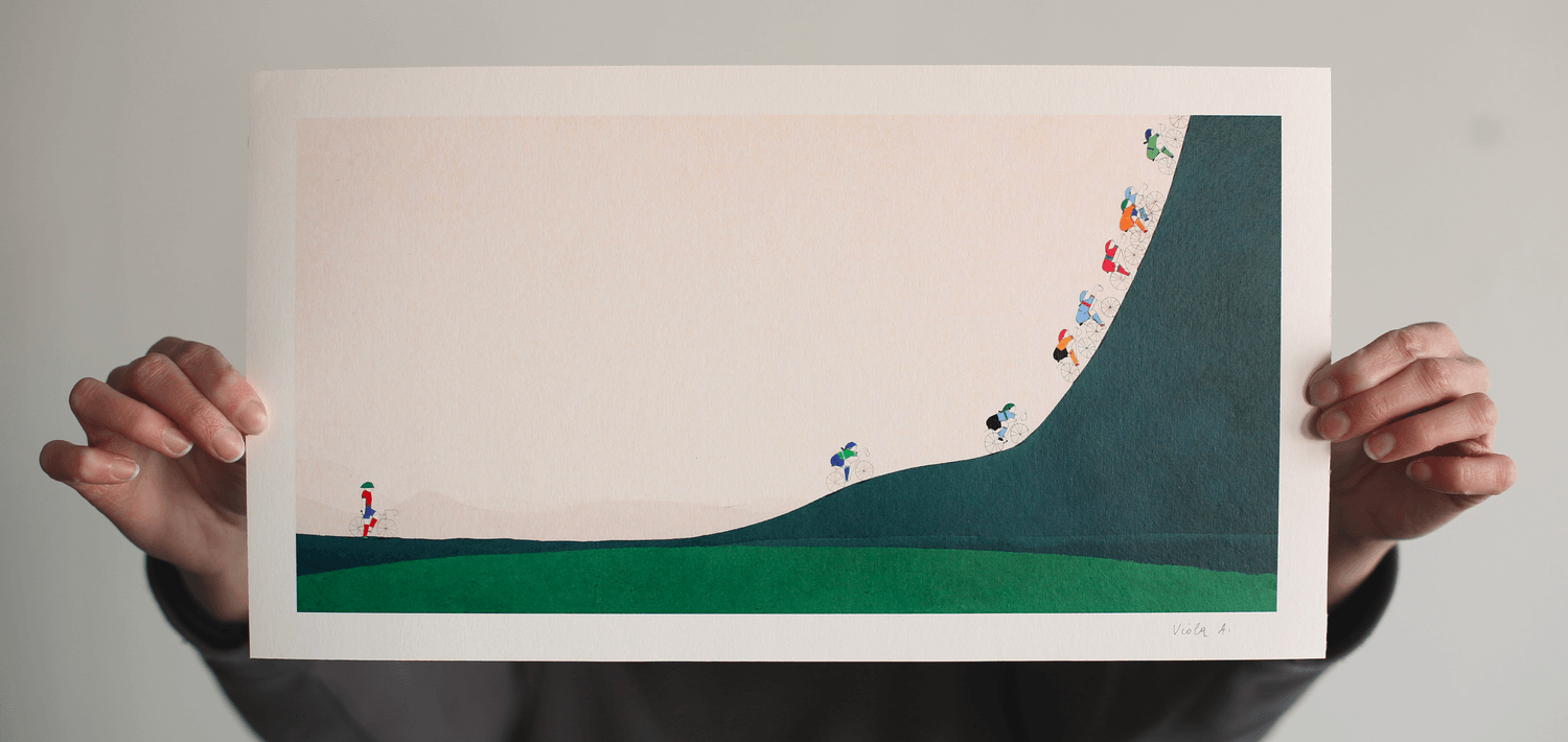 Vue 4 de Pack 3 cyclistes